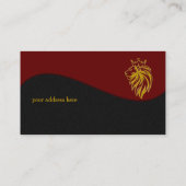 ライオン付きクラウン – 金ゴールドスタイル2 名刺 (裏面)