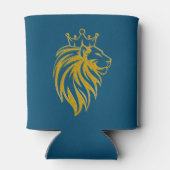 ライオン付きクラウン – 金ゴールドスタイル2 缶クーラー (裏面)