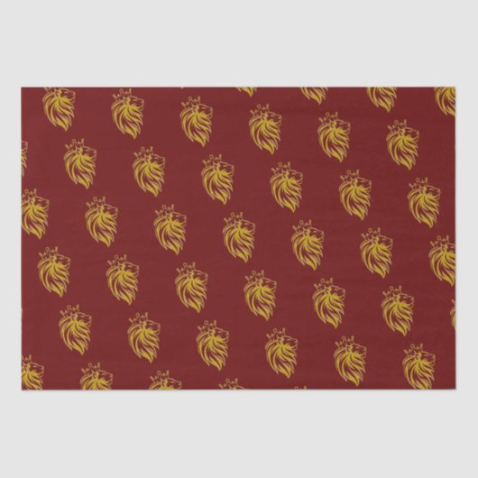 ライオン付きクラウン – 金ゴールドスタイル2 薄葉紙 (正面)