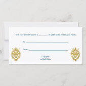 ライオン付きクラウン – 金ゴールドスタイル3 (裏面)