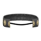 ライオン付きクラウン – 金ゴールドスタイル3 アスレチックヘッドバンド (裏面)