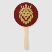 ライオン付きクラウン – 金ゴールドスタイル3 ハンドファン (裏面)