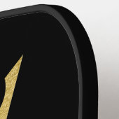 ライオン付きクラウン – 金ゴールドスタイル3 ピックルボールラケット (左詳細)