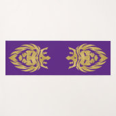 ライオン付きクラウン – 金ゴールドスタイル3 ヨガマット (正面(横))