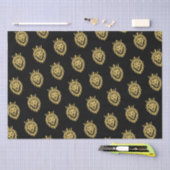 ライオン付きクラウン – 金ゴールドスタイル3 薄葉紙 (クラフト)