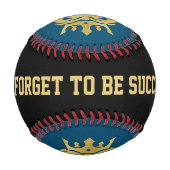 ライオン付きクラウン – 金ゴールドスタイル3 野球ボール (裏面)