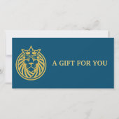 ライオン付きクラウン – 金ゴールドスタイル4 (正面)