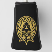 ライオン付きクラウン – 金ゴールドスタイル4 ゴルフヘッドカバー (回転90)