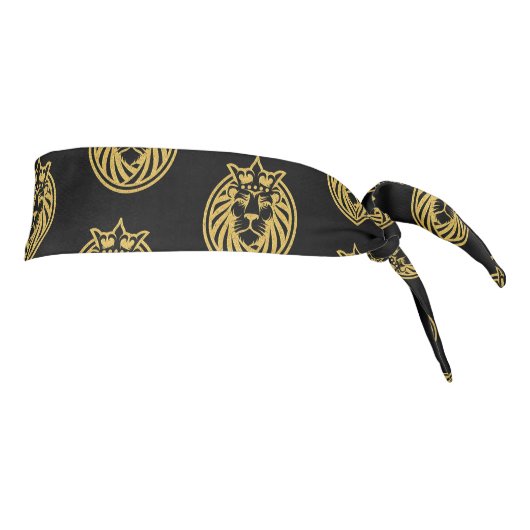 ライオン付きクラウン – 金ゴールドスタイル4 タイヘッドバンド (回転90)