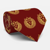 ライオン付きクラウン – 金ゴールドスタイル4 ネクタイ (ロール)