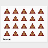 ライオン付きクラウン – 金ゴールドスタイル4 三角形シール (シート)