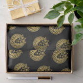 ライオン付きクラウン – 金ゴールドスタイル4 薄葉紙 (ギフト)