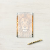 ライオン写真絵を描アートイメージ ポストイット (デスク上)