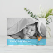 ライオン写真誕生発表カード 案内状 (スタンド正面)