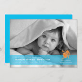 ライオン写真誕生発表カード 案内状 (正面/裏面)