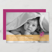 ライオン写真誕生発表カード 案内状 (正面/裏面)