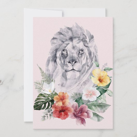 ライオン動物の花 セーブザデート (正面)