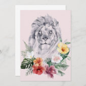 ライオン動物の花 セーブザデート (正面/裏面)