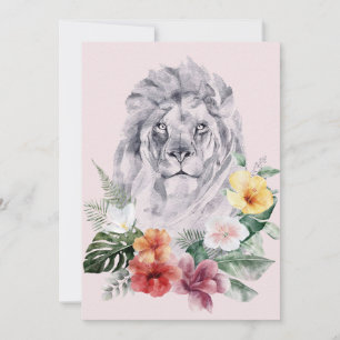 ライオン動物の花 セーブザデート