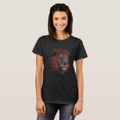 ライオン動物アニマルプリントライオン Tシャツ (正面フル)