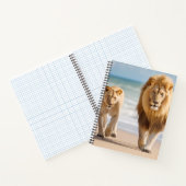 ライオン動物家族さまよう自然 ノートブック (内部)