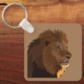 ライオン動物野生動物ライオン キーホルダー (正面)