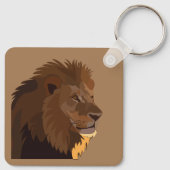 ライオン動物野生動物ライオン キーホルダー (裏面)
