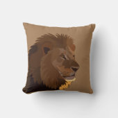 ライオン動物野生動物ライオン クッション (正面)