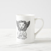 ライオン及び逃亡の骨灰磁器のマグ ボーンチャイナマグカップ (右)