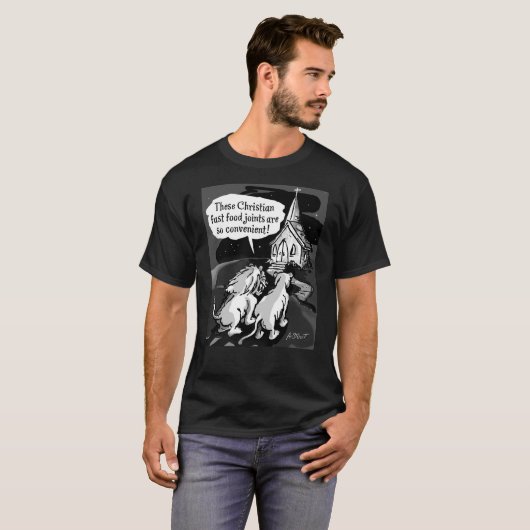 ライオン向けファストフード – Tシャツ (正面フル)