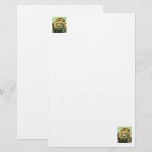 ライオン固定 便箋 (正面/裏面)