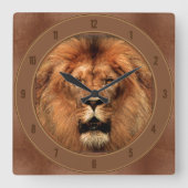 ライオン🦁壁時計 スクエア壁時計 (正面)