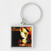 ライオン大きな猫オリジナル野生動物デザイン キーホルダー (正面)