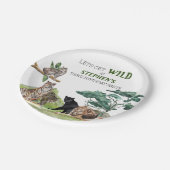 ライオン大きな猫ジャングルサファリワイルド誕生日 ペーパープレート (アングル)