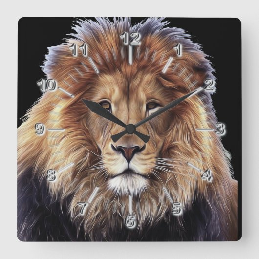 ライオン大時計 スクエア壁時計 (正面)