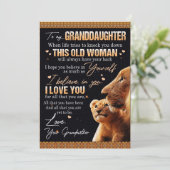 . .ライオン好きのおばあちゃんから孫娘に贈る シーズンカード (スタンド正面)