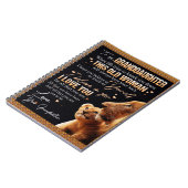 . .ライオン好きのおばあちゃんから孫娘に贈る ノートブック (左側)