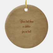 ライオン姿勢やる気を起こさせる引用文オーナメント セラミックオーナメント (裏面)