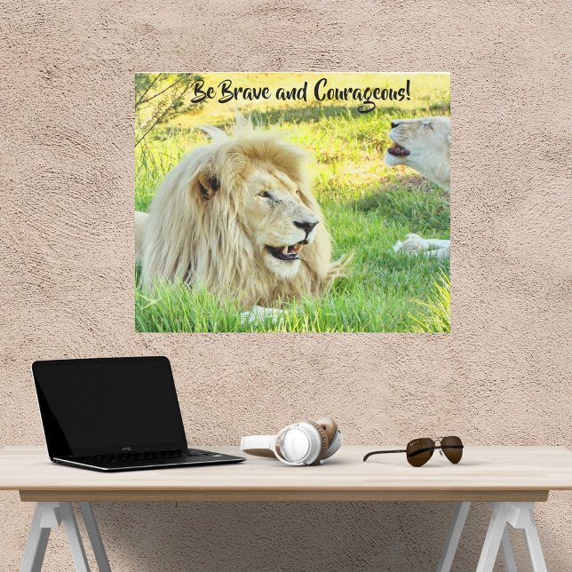 ライオン威厳のあるワイルドライフメタルプリント メタルプリント (クリエイターアップロード済み)