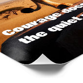 ライオン威厳のある勇気引用文やる気を起こさせる ポスター (コーナー)