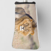 ライオン威厳のある野生動物写真 ゴルフヘッドカバー (回転90)