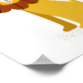 ライオン子供部屋動物 ポスター (角)