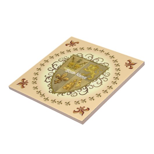 ライオン家紋姓 タイル (側面)