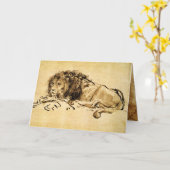 ライオン岬は横たわっていた カード (黄色い花)