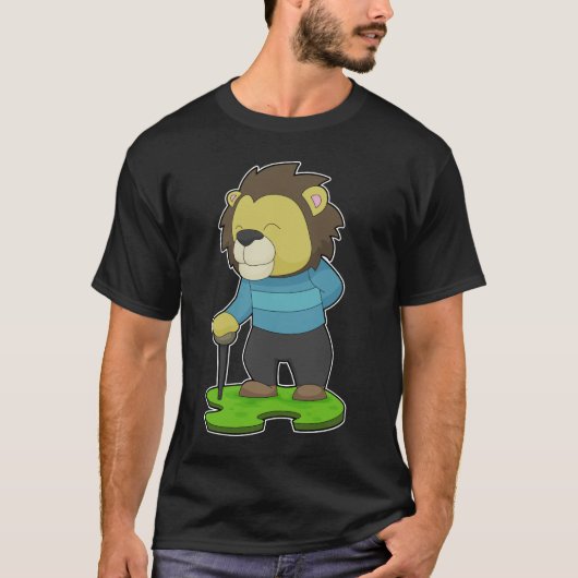 ライオン年金生活者のステッキ Tシャツ (正面)