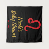 ライオン座 レッド レオ 星座 7月 8月 誕生日 背景布 タペストリー (正面(横))