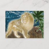 ライオン強度パワーロックコーチングフィットネス動物 名刺 (正面)