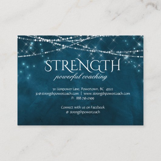 ライオン強度パワーロックコーチングフィットネス動物 名刺 (裏面)