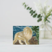 ライオン強度パワーロックコーチングフィットネス動物 名刺 (スタンド正面)