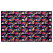 ライオン抽象芸術サーフェスパターン ファブリック (ファットクウォーター)